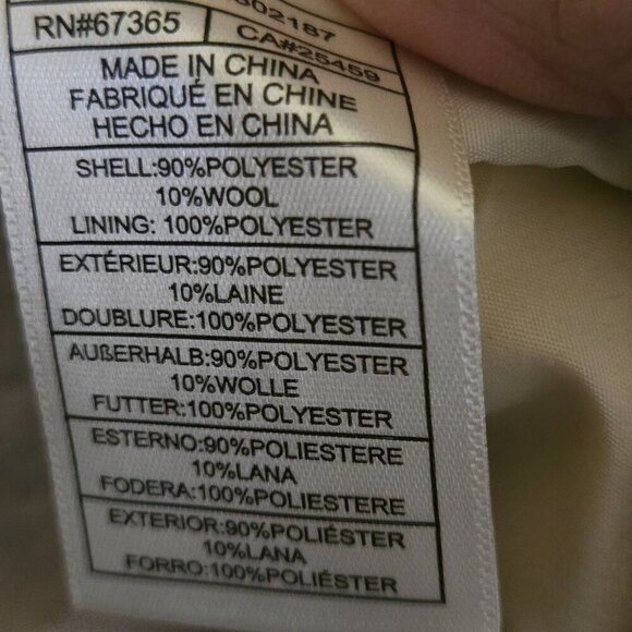 Steve Madden Nana Blazer Jacket Neutral Wool Blend Patch Pockets Size XS - Picture 11 of 12